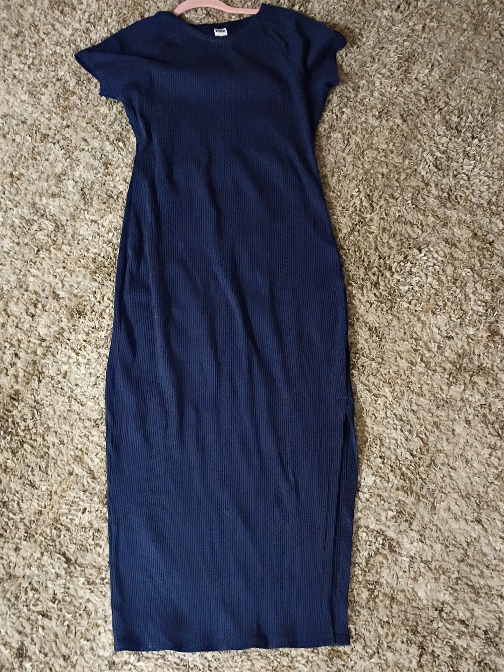 PINK Victoria's Secret Navy Ribbed Maxi Dress